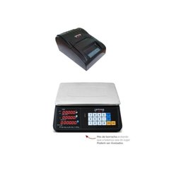 Balança Computadora Led Touch Preta 35Kg Ramuza com Impressora Térmica DCLB 1207 - 1