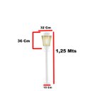 Ver imagem 2 de Luminária Poste Jardim Colonial Sextavado P5 Branco