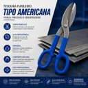Ver imagem 6 de Tesoura Corta Chapa 10 Polegadas Profissional Funileiro Aço Tipo Alicate Americana Zinco para Calha 