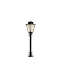 Ver imagem 1 de Luminária Poste Jardim Colonial Quadrado P2 Preto