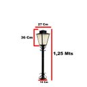 Ver imagem 2 de Luminária Poste Jardim Colonial Quadrado P2 Preto