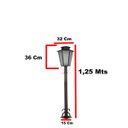 Ver imagem 2 de Luminária Poste Jardim Colonial Sextavado P5 Marrom