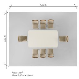 Conjunto Mesa de Jantar Zafira 200cm Cinza Urbano com 8 Cadeiras Jade Freijó/Veludo Lunar DJ Móveis - 3 Conjunto Mesa de Jantar Zafira 200cm Cinza Urbano com 8 Cadeiras Jade Freijó/Veludo Lunar DJ Móveis - 3