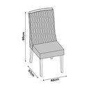 Ver imagem 5 de Conjunto Mesa de Jantar Zafira 200cm Cinza Urbano com 8 Cadeiras Jade Freijó/Veludo Lunar DJ Móveis