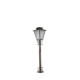 Luminária Poste Jardim Colonial Quadrado P2 Marrom - 1