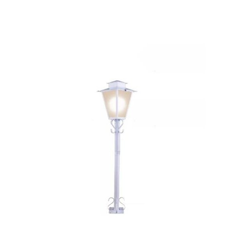 Luminária Poste Jardim Colonial Quadrado P2 Branco