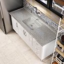 Ver imagem 2 de Pia de Cozinha Mármore Sintético 140x55cm Multimóveis CR20480