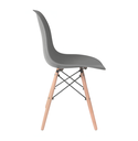 Ver imagem 3 de Kit 2 Cadeiras Eames Dsw Madeira Cinza Brasão Design Moderno Polipropileno para Escritório e Casa