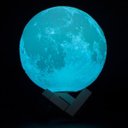 Ver imagem 4 de Luminária Lua Cheia 3D Usb Touch Control 7 Cores Original