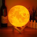 Ver imagem 2 de Luminária Lua Cheia 3D Usb Touch Control 7 Cores Original