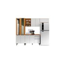 Ver imagem 3 de Cozinha Modulada Luana com Paneleiro com Portas de Vidro - Cinamomo/branco Aramóveis
