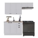 Ver imagem 2 de Cozinha Modulada 3 Peças em MDF Bari Branco