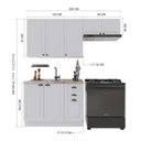 Ver imagem 3 de Cozinha Modulada 3 Peças em MDF Bari Branco