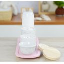 Ver mais imagens de Kit Higiene Porcelana Bebê Poá Rosa Térmica Bandeja K114