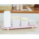 Ver imagem 5 de Kit Higiene Porcelana Bebê Poá Rosa Térmica Bandeja K114