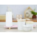 Ver imagem 3 de Kit Higiene Porcelana Bebê Poá Rosa Térmica Bandeja K114