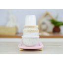 Ver imagem 6 de Kit Higiene Porcelana Bebê Poá Rosa Térmica Bandeja K114