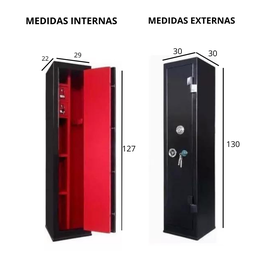 Cofre de 130x30x30 pra Armas Longas e Curtas Armamentos Cac, Cr, Eb - 3