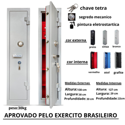 Cofre de 130x30x30 pra Armas Longas e Curtas Armamentos Cac, Cr, Eb - 2