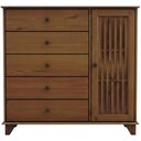 Ver imagem 7 de Cômoda Sapateira Madeira Maciça 1 Porta 5 Gavetas 120cm Aton S05 Ipê - Lyam Decor