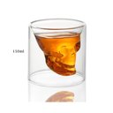Ver imagem 2 de Copo de Vidro Duplo Formato Caveira 150ml