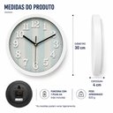 Ver imagem 7 de Relogio de Parede Moderno 30cm Analogico Visor Vido Estilo Madeira Decorativo Casa Escritorio Sala Q