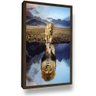 Quadro Leão Reflexo Filhote Moldura Escritório - 1