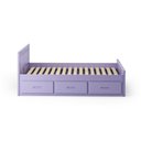 Ver imagem 2 de Cama Viúva 06 Gavetas Madeira Maciça Roxo/Lilás Tons&Madeira