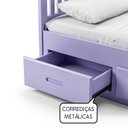 Ver imagem 5 de Cama Viúva 06 Gavetas Madeira Maciça Roxo/Lilás Tons&Madeira
