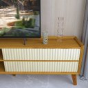 Ver mais imagens de Rack para Tv até 84 Polegadas com Pés 100% Mdf 212,8cm Pés em Madeira Maciça Magnífico