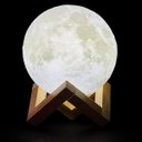 Ver imagem 6 de Luminária Lua Cheia 3D 15cm Base Madeira