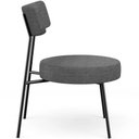 Ver imagem 6 de Poltrona Decorativa Para Sala De Estar Base Fixa Londres L02 Linho Cinza Escuro - Lyam Lyam Decor