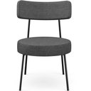 Ver imagem 3 de Poltrona Decorativa Para Sala De Estar Base Fixa Londres L02 Linho Cinza Escuro - Lyam Lyam Decor