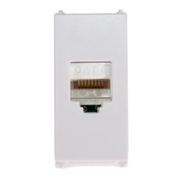 Tomada de Comunicação Rj45 Cat 6 Refinatto Weg Branco - 1 Tomada de Comunicação Rj45 Cat 6 Refinatto Weg Branco - 1
