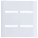 Ver imagem 1 de Placa 4x4 para 4 Interruptores com Suporte Branca - NOVARA