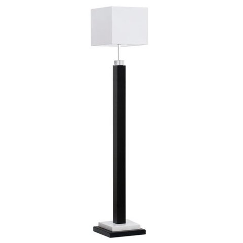 Luminária De Chão Laqueado Branco/Preto Cristal K9 - Bivolt
