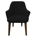 Ver imagem 3 de Kit 4 Cadeiras Decorativa Lara Suede Preto - Dominic Decor
