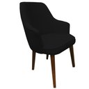 Ver imagem 2 de Kit 4 Cadeiras Decorativa Lara Suede Preto - Dominic Decor