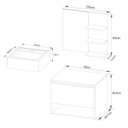 Ver imagem 4 de Kit Gabinete Suspenso com Espelho e Cuba Branco Mármore Branco Tecno Mobili