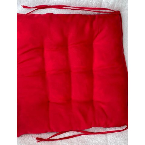 Kit 04 Assento Futton para Cadeira Oxford 40cm X 40cm:vermelho