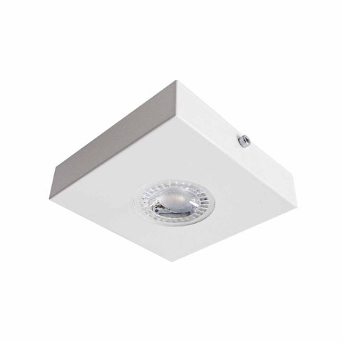Spot Semi-embutido Quadrado Branco + Mr16 4,8w Br. Frio St3148