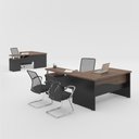 Ver imagem 1 de Mesa em L 1.8 Brasil Noce Preto