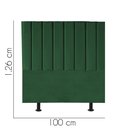 Ver imagem 3 de Cabeceira Estofada Carla 100CM Solteiro Suede Verde - D A DECOR