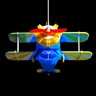 LUSTRE PENDENTE AVIÃO AZUL/AMARELO/BRANCO SEM TREM DE POUSO - 3
