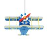 LUSTRE PENDENTE AVIÃO AZUL/AMARELO/BRANCO SEM TREM DE POUSO - 1