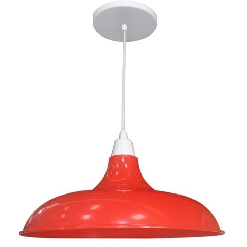 Pendente Prato Vermelho Diâmetro 32cm