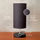 Ver imagem 3 de Kit 2 Abajur Luminaria de Mesa Redondo Interruptor Ref 84 Decoração Casa Sala Quarto Escritório