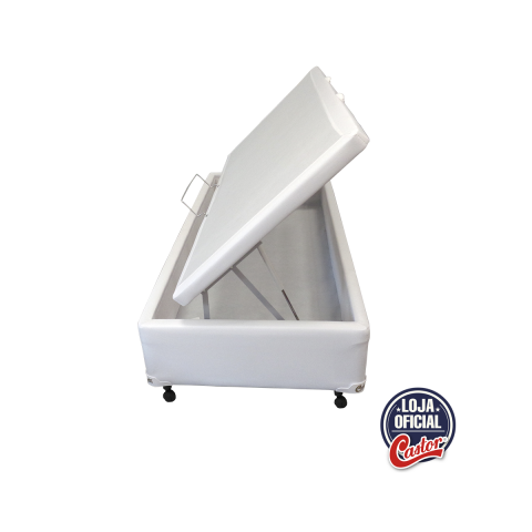 Box Baú Castor Solteiro Branco 88x188x35cm