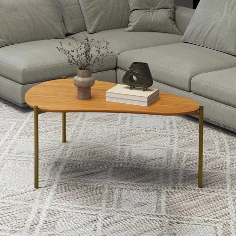 Mesa Centro Orgânica 90cm - Freijo -TB627 Jj