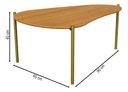 Ver imagem 3 de Mesa Centro Orgânica 90cm - Freijo -TB627 Jj
